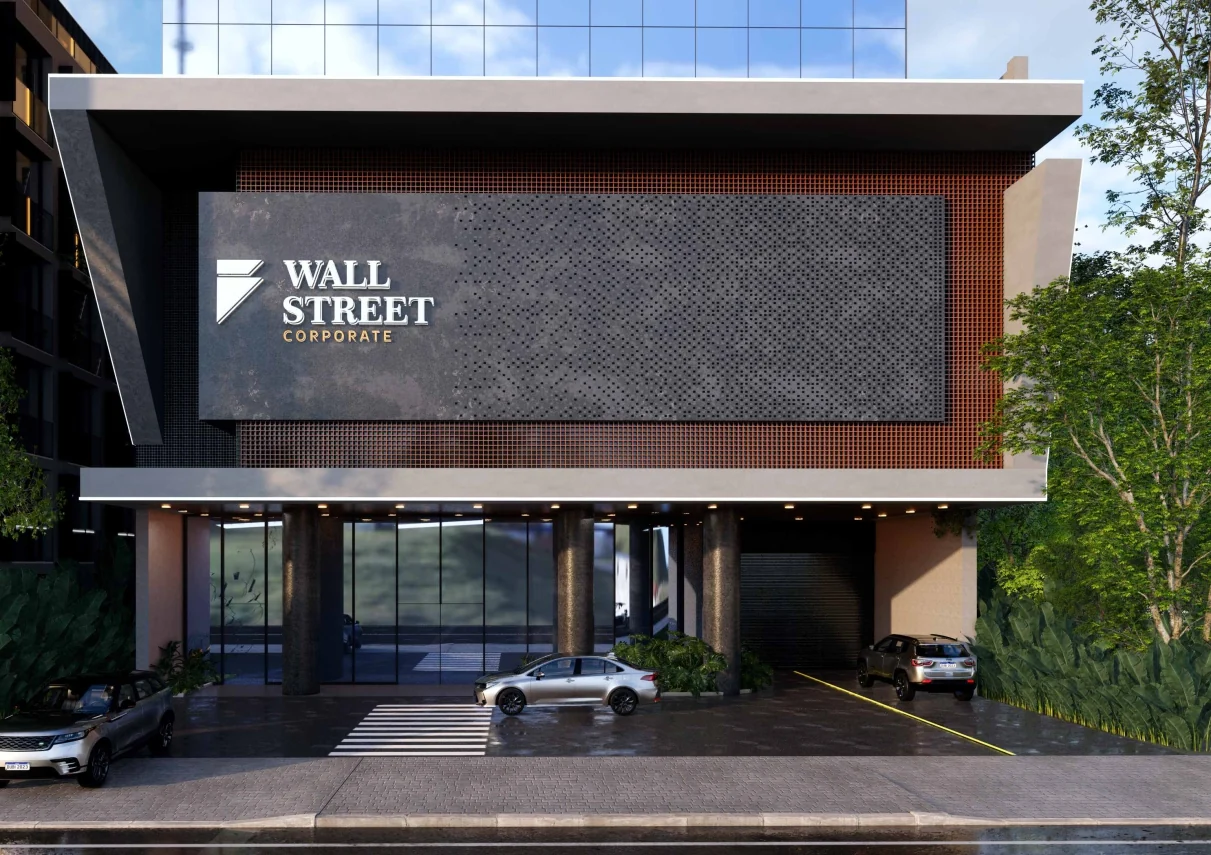 Outra vista arquitetônica de Wall Street Corporate